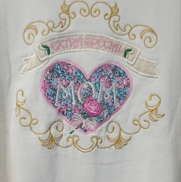 Jerzees Cream and Pink Hoodie with Elegant Emblem - Picture 2 of 4